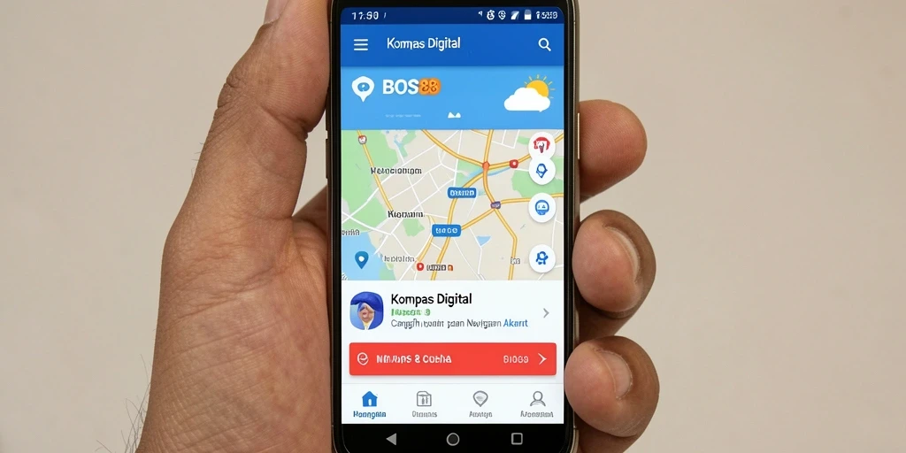Tampilan antarmuka user-friendly dari Kompas Digital BOS88.