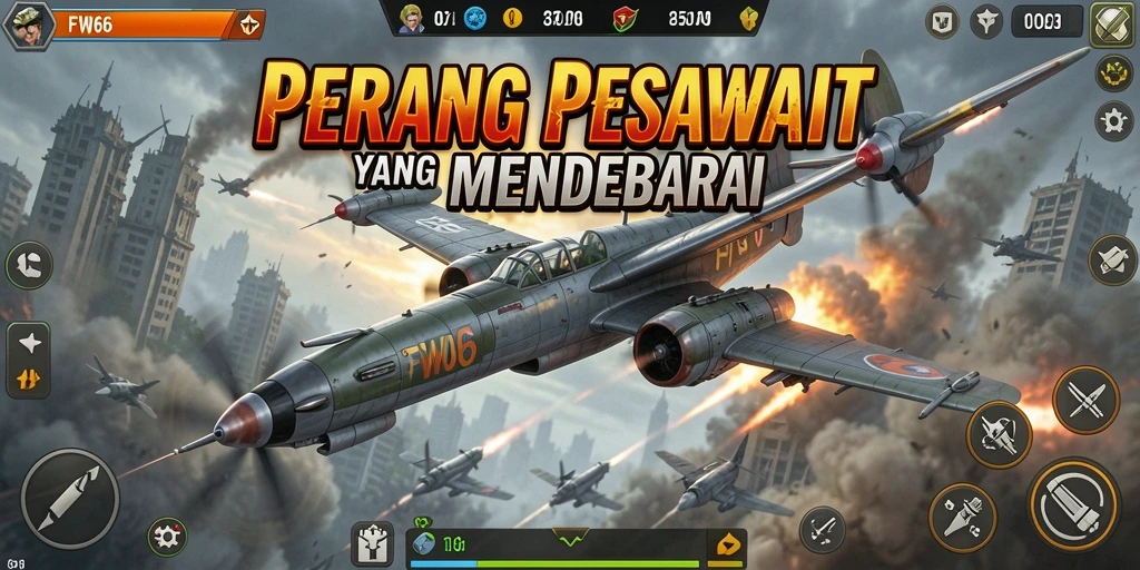 Antarmuka FW66 yang dinamis dan interaktif dalam Perang Pesawat.