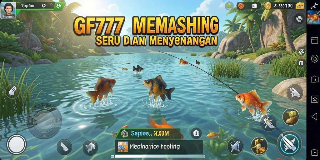 Tampilan antarmuka GF777 yang menarik saat memancing.