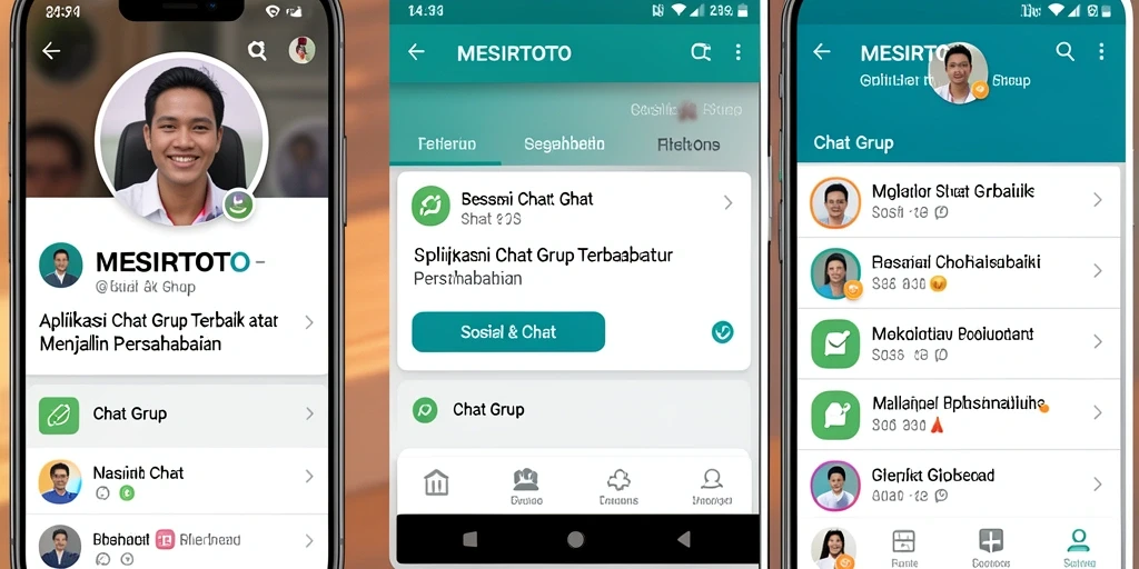 Tampilan interaktif <strong>MESIRTOTO</strong> yang memudahkan pengguna dalam Chat Grup.