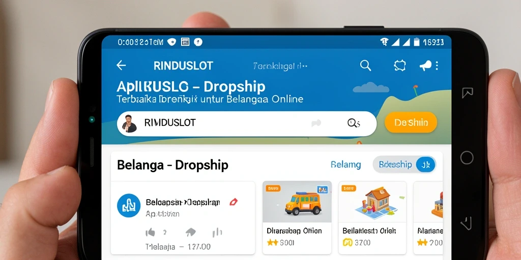 Tampilan antarmuka RINDUSLOT yang sederhana dan fungsional.