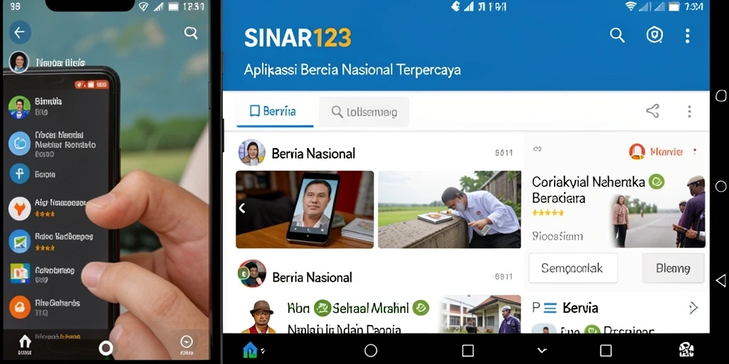Antarmuka pengguna aplikasi SINAR123 yang informatif dan menarik.