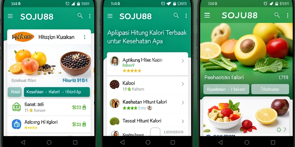 Tampilan antarmuka SOJU88 yang ramah pengguna untuk menghitung kalori.