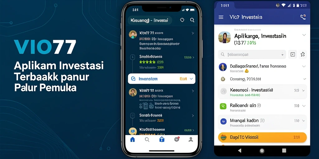 Tampilan antarmuka VIO77 yang mudah dipahami untuk investasi.