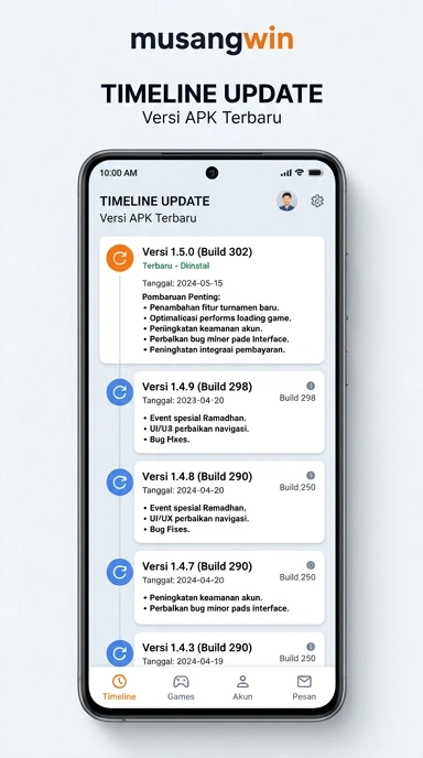 Riwayat Versi Aplikasi Musangwin untuk Android